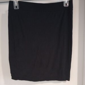 New York & Company Black Draped Mini Skirt